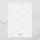 シンプルモノグラム箔リース結婚ズ 箔招待状 (裏面)