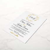 シンプルモノグラム箔リース結婚ズ 箔招待状 (回転した状態)