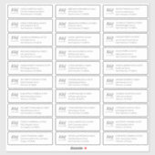 シンプルモノグラム結婚のゲスト名アドレス シール (シート)