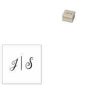 シンプルモノグラム結婚の名前ゴム印 ラバースタンプ (押印)