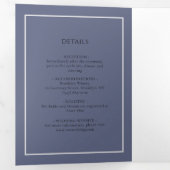 シンプルモノグラム結婚の3倍招待状 三つ折り招待状 (内部最初)