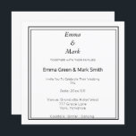 シンプルモノグラム結婚ズホワイトスクエア招待状 招待状<br><div class="desc">シンプルモノグラム結婚ズホワイトスクエア招待状</div>