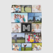 シンプルモノグラム12フォトコラージュカスタム ゴルフタオル (正面)