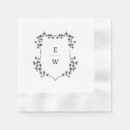 シンプルモノグラム 結婚式 縁ありカクテルナプキン
