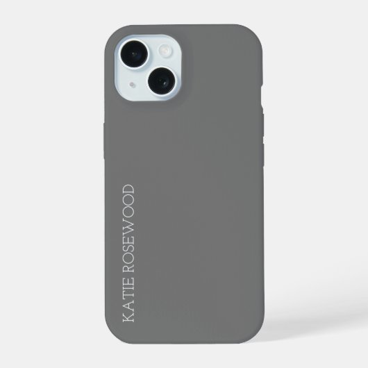 シンプルモノグラム iPhone 15ケース (裏面)