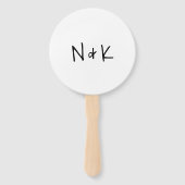 シンプルモノグラモダンム結婚写真 ハンドファン (正面)