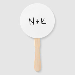 シンプルモノグラモダンム結婚写真 ハンドファン