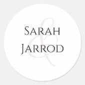 シンプルモノグラ結婚ム封筒用シール ラウンドシール (正面)