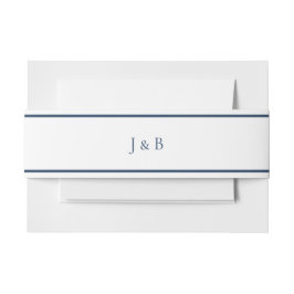 シンプルモノグラ結婚ム 招待状ベリーバンド