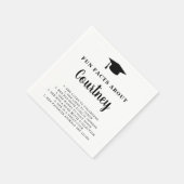 シンプルモルタルボードおもしろい事実モダン卒業 スタンダードカクテルナプキン (角)