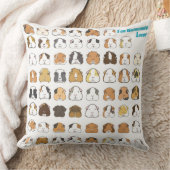 シンプルモルモットface クッション (ブランケット)