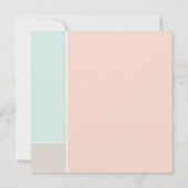 シンプルモンドリアンミニマリスモダント結婚式招待 招待状 (裏面)