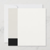 シンプルモンドリアンミニマルモダンナリスト 招待状 (裏面)