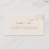 シンプルヤシの葉ウィッシングウェル囲いカード エンクロージャーカード (正面)