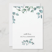 シンプルユエレガントーカリブライダルシャワーバイメール 招待状 (裏面)