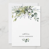 シンプルユエレガントーカリブライダルシャワーバイメール 招待状 (裏面)