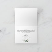 シンプルユエレガントーカリプトゥスホワイトローズフローラ サンキューカード (内部)