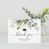 シンプルユエレガントーカリプトゥス緑化卒業サ サンキューカード (スタンド正面)