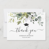 シンプルユエレガントーカリプトゥス緑化卒業サ サンキューカード (正面)