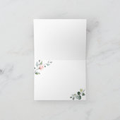 シンプルユエレガントーカリ赤面ピンクローズ3写真 サンキューカード (内部)