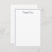 シンプルユニセックスサンキューカード – フラットカード サンキューカード (正面/裏面)