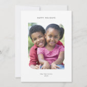 シンプルユニークな写真ホリデーカード シーズンカード (正面)