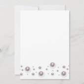 シンプルユニークホワイトパール ブライダルシャワー 招待状 (裏面)