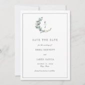 シンプルユミニマルーカリリースモノグラム結婚ス セーブザデート (正面)