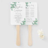 シンプルユミニマルーカリ結婚式 プログラムファン ハンドファン (正面&裏面)