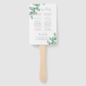 シンプルユミニマルーカリ結婚式 プログラムファン ハンドファン (裏面)