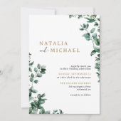 シンプルユモダンーカリプトゥス |カジュアル結婚s 招待状 (正面)