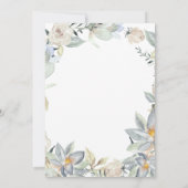 シンプルユーカリと金ゴールドクロス |写真バプテスマ サンキューカード (裏面)