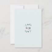 シンプルユーカリの結婚枠 出欠カード (裏面)