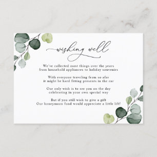 シンプルユーカリの緑の願い エンクロージャーカード