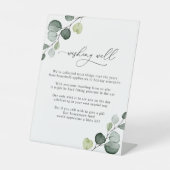 シンプルユーカリの緑の願い 台座サイン (正面)