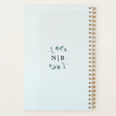 シンプルユーカリの葉の枠と書結婚道 プランナー手帳 (裏面)