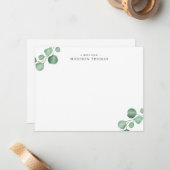 シンプルユーカリクラシックタイポグラフィ ノートカード (正面/裏面インサイチュ)