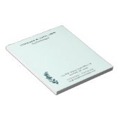 シンプルユーカリセラピストビジネスグリーンメモ帳 ノートパッド (アングル)