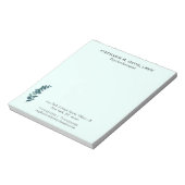 シンプルユーカリセラピストビジネスグリーンメモ帳 ノートパッド (回転)