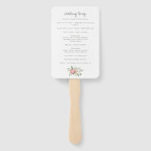 シンプルユーカリフローラグリーンリー結婚式 プログラム ハンドファン (裏面)