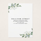 シンプルユーカリプタスイヤリングネックレスディスプレイカード (裏面)