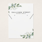 シンプルユーカリプタスイヤリングネックレスディスプレイカード (正面)