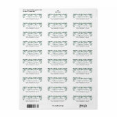 シンプルユーカリプトゥスグリーンホワイト差出人住所 ラベル (フルシート)