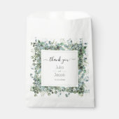 シンプルユーカリプトゥスグリーンリーウェディングパーティー フェイバーバッグ (正面)