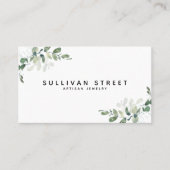 シンプルユーカリプトゥスグリーンリージュエリー 名刺 (正面)