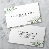 シンプルユーカリプトゥスグリーンリージュエリー 名刺