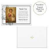 シンプルユーカリプトゥスグリーンリー正教会の葬儀 サンキューカード