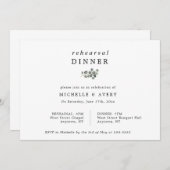 シンプルユーカリプトゥスシックリハーサルディナー招待状 招待状 (正面/裏面)