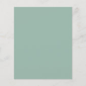 シンプルユーカリプトゥスバジェットブライダルシャワー招待 (裏面)