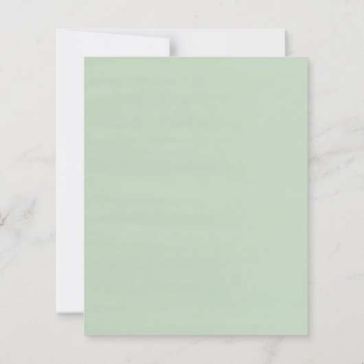 シンプルユーカリ水の色の緑の結婚森のinvi (裏面)